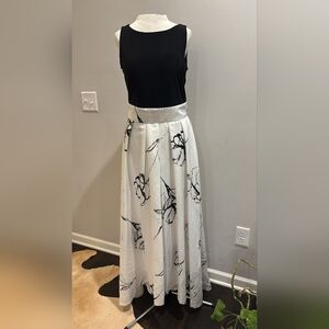 Ralph Lauren Black and White Maxi Skirt
